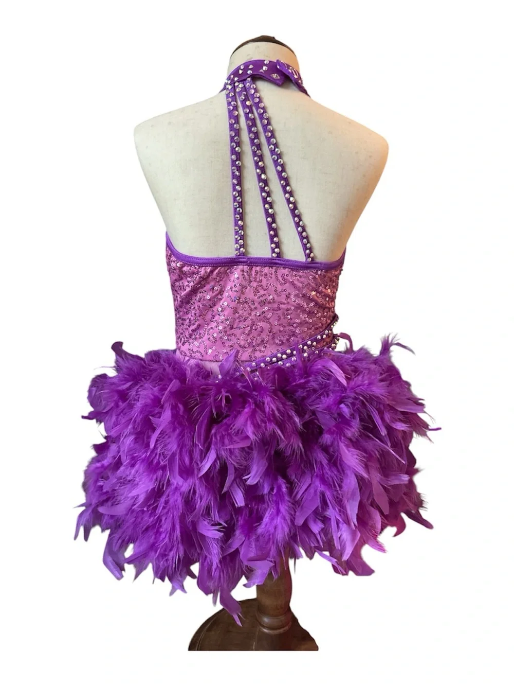 Weissman CM Purple Sequin Feather Kids Costume